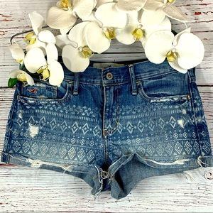 HOLLISTER DISTRESS DENIM SHORT JEAN